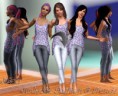 Sikea - Autumn Collection #1 - FLORAL 2, hellgraue Leggins