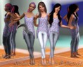 Sikea - Autumn Collection #1 - FLORAL 2, dunkelgraue Leggins